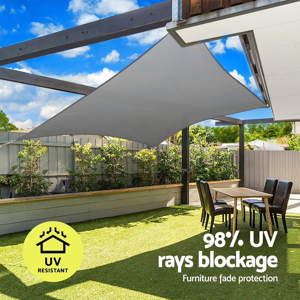 Instahut Shade Sail Cloth Shadecloth Rectangle Canopy 280gsm 3x4m - NuSea