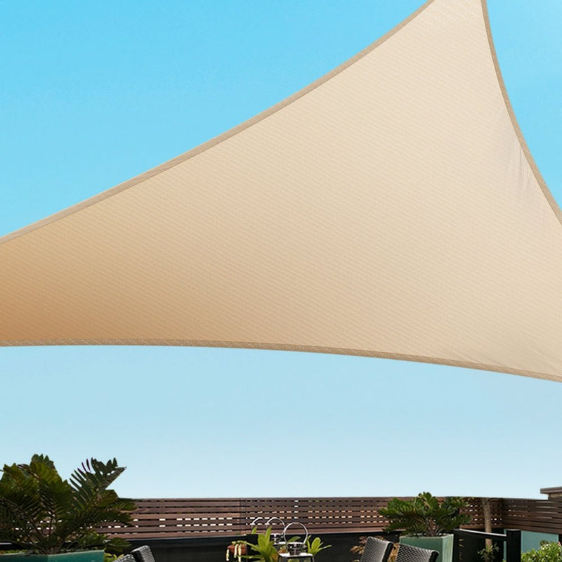 Instahut Shade Sail Cloth Shadecloth Triangle Sun Canopy 3.6x3.6x3.6M - NuSea