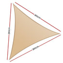 Instahut Shade Sail Cloth Shadecloth Triangle Sun Canopy 3.6x3.6x3.6M - NuSea
