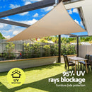 Instahut Shade Sail Cloth Shadecloth Triangle Sun Canopy 3.6x3.6x3.6M - NuSea