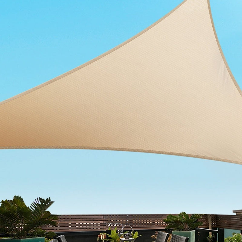 Instahut Shade Sail Cloth Shadecloth Triangle Sun Canopy 6.1x6.1x6.1M - NuSea
