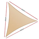 Instahut Shade Sail Cloth Shadecloth Triangle Sun Canopy 6.1x6.1x6.1M - NuSea