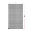 Instahut Tarp Tarpaulin 3.6x6m Canvas Camping Heavy Duty Sun Cover - NuSea