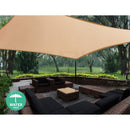 Instahut Waterproof Shade Sail 3x4m Rectangle Sand 95% Shade Cloth - NuSea