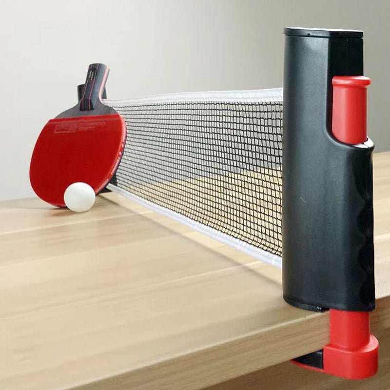 Instant Table Tennis Kit Ping Pong Set Retractable Net Rack + 2 Bats + 3 Balls - NuSea