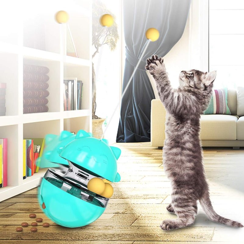 Interactive Cat Tumbler Treat and Food Dispenser Slow Feeder with Ball - NuSea