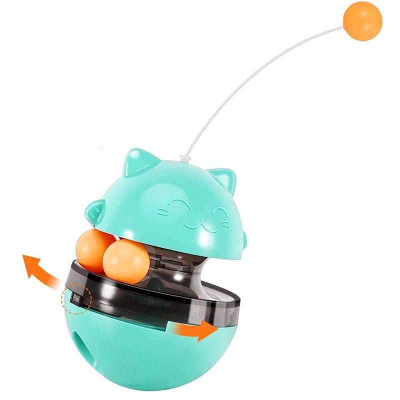 Interactive Cat Tumbler Treat and Food Dispenser Slow Feeder with Ball - NuSea