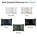 Invitation Satin Standard Pillowcase Nior Black - NuSea