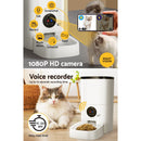 i.Pet Automatic Pet Feeder 6L Wifi Camera Dog Cat Smart Food Dispenser Timer - NuSea