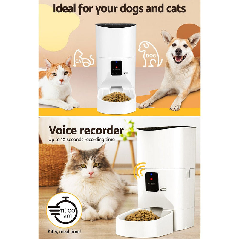 i.Pet Automatic Pet Feeder 9L Wifi Auto Dog Cat Feeder Smart Food Dispenser Timer - NuSea