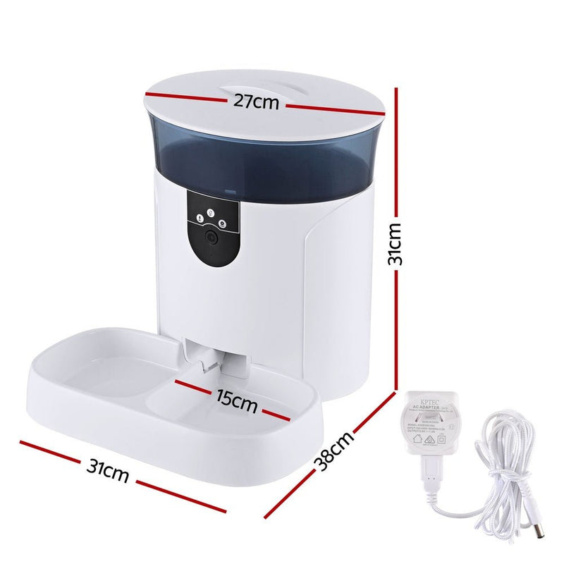i.Pet Automatic Pet Feeder Dog Cat Camera Wifi Smart Food Dispenser Timer 7L APP - NuSea