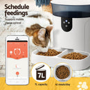 i.Pet Automatic Pet Feeder Dog Cat Wifi 7L Auto Smart Food Dispenser Timer Feed - NuSea