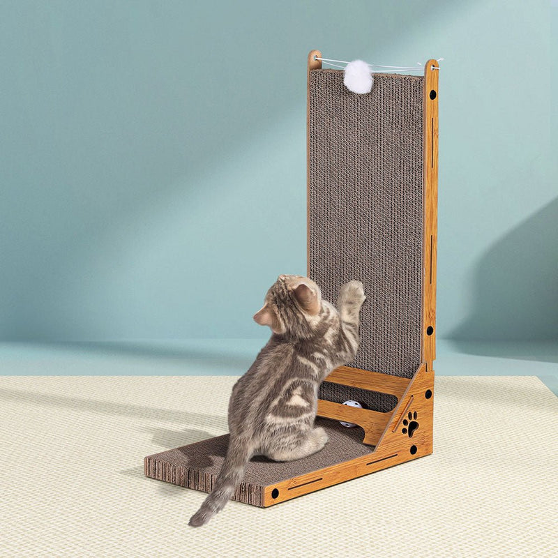 i.Pet Cat Scratching Board Scratcher Cardboard Kitten Indoor Climbing Toy Catnip - NuSea