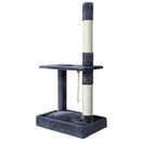 i.Pet Cat Tree 102cm Scratching Post Tower Scratcher Condo House Board Grey - NuSea