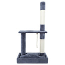 i.Pet Cat Tree 102cm Scratching Post Tower Scratcher Condo House Board Grey - NuSea