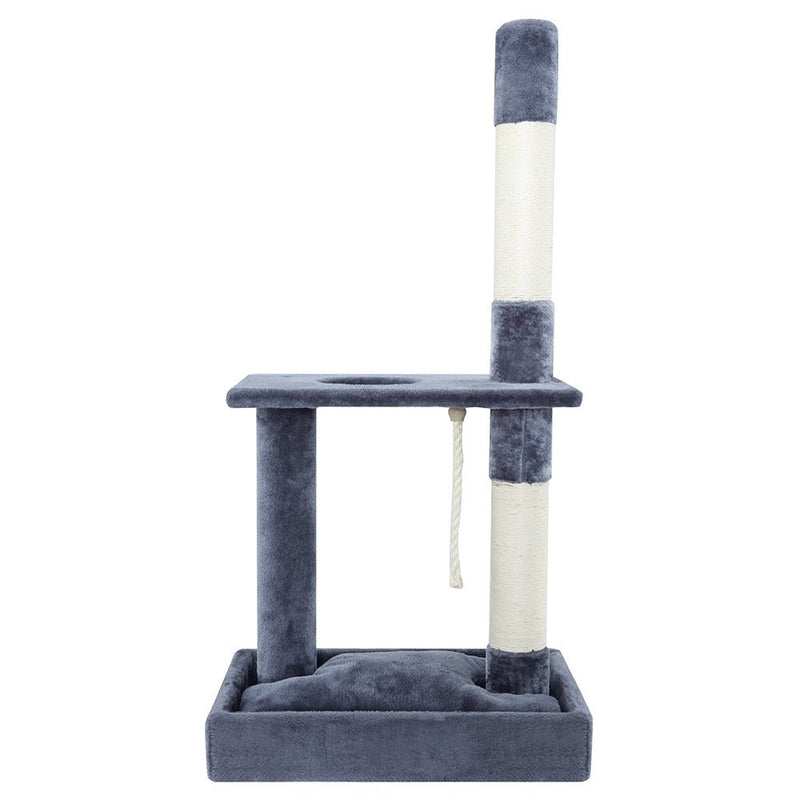 i.Pet Cat Tree 102cm Scratching Post Tower Scratcher Condo House Board Grey - NuSea