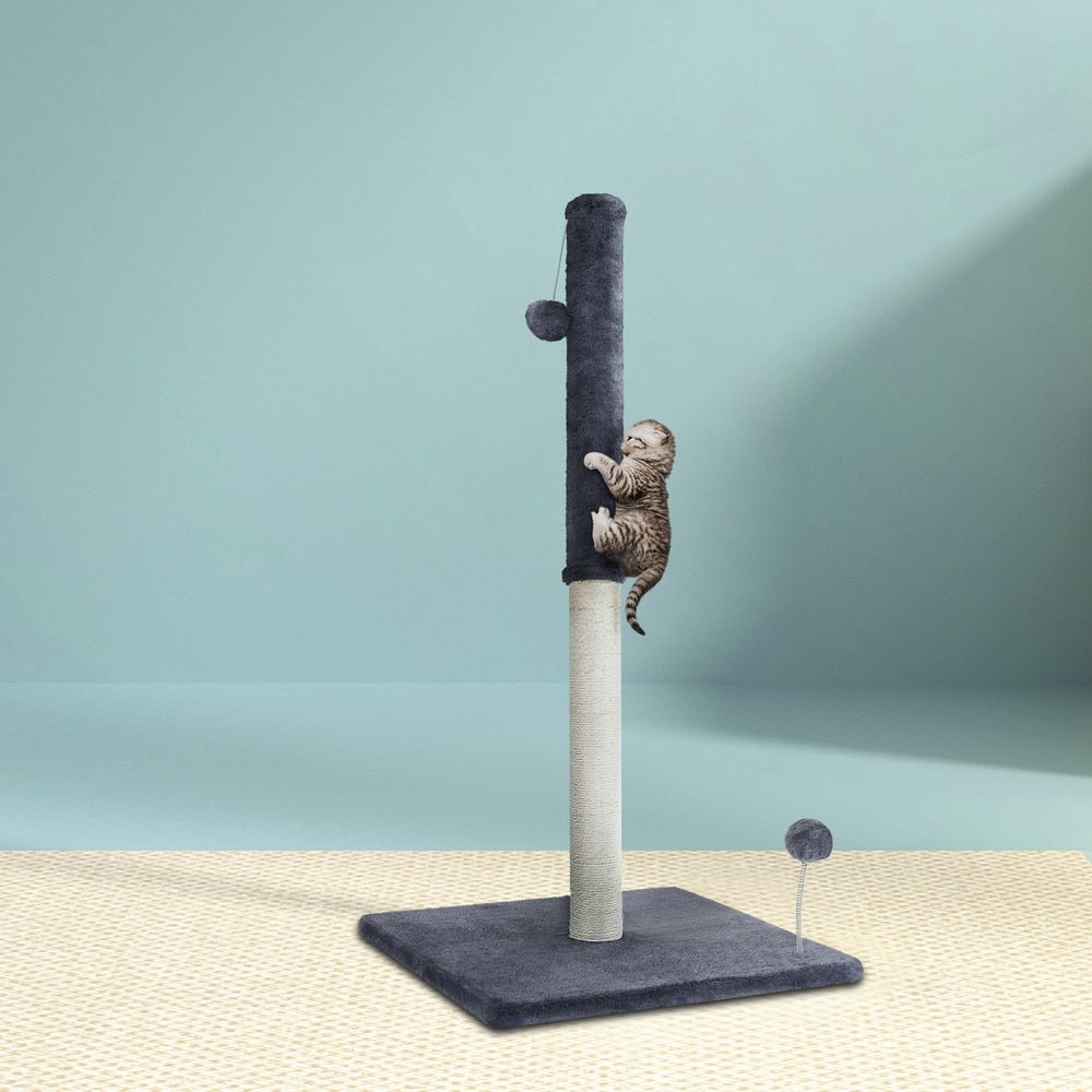i.Pet Cat Tree 105cm Scratching Post Scratcher Tower Condo House Hanging toys Grey - NuSea