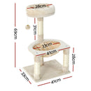 i.Pet Cat Tree 69cm Scratching Post Tower Scratcher Wood Condo Toys House Bed - NuSea
