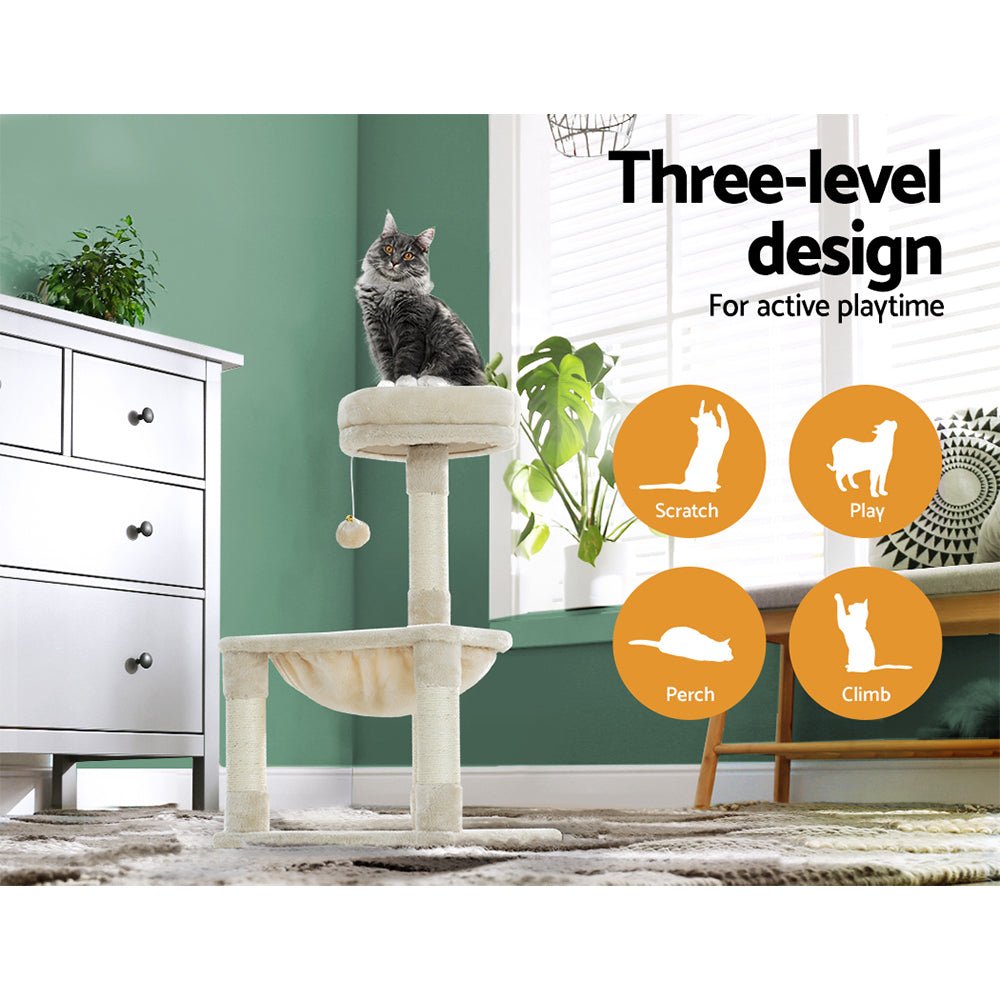 i.Pet Cat Tree 69cm Scratching Post Tower Scratcher Wood Condo Toys House Bed - NuSea