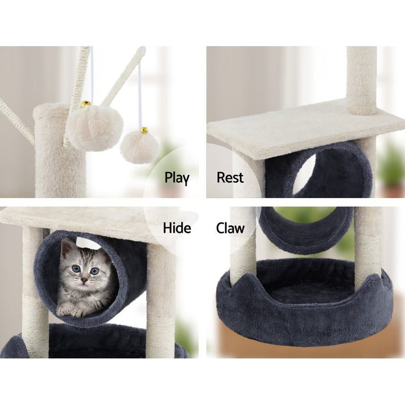 i.Pet Cat Tree 76cm Scratching Post Tower Scratcher Condo House Hanging toys - NuSea