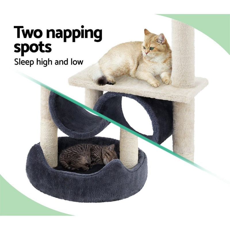 i.Pet Cat Tree 76cm Scratching Post Tower Scratcher Condo House Hanging toys - NuSea