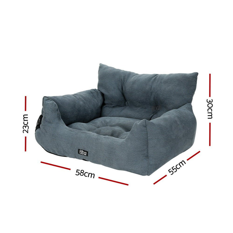 i.Pet Dog Car Seat Booster Cover Pet Bed Portable Waterproof Belt Non Slip Travel - NuSea