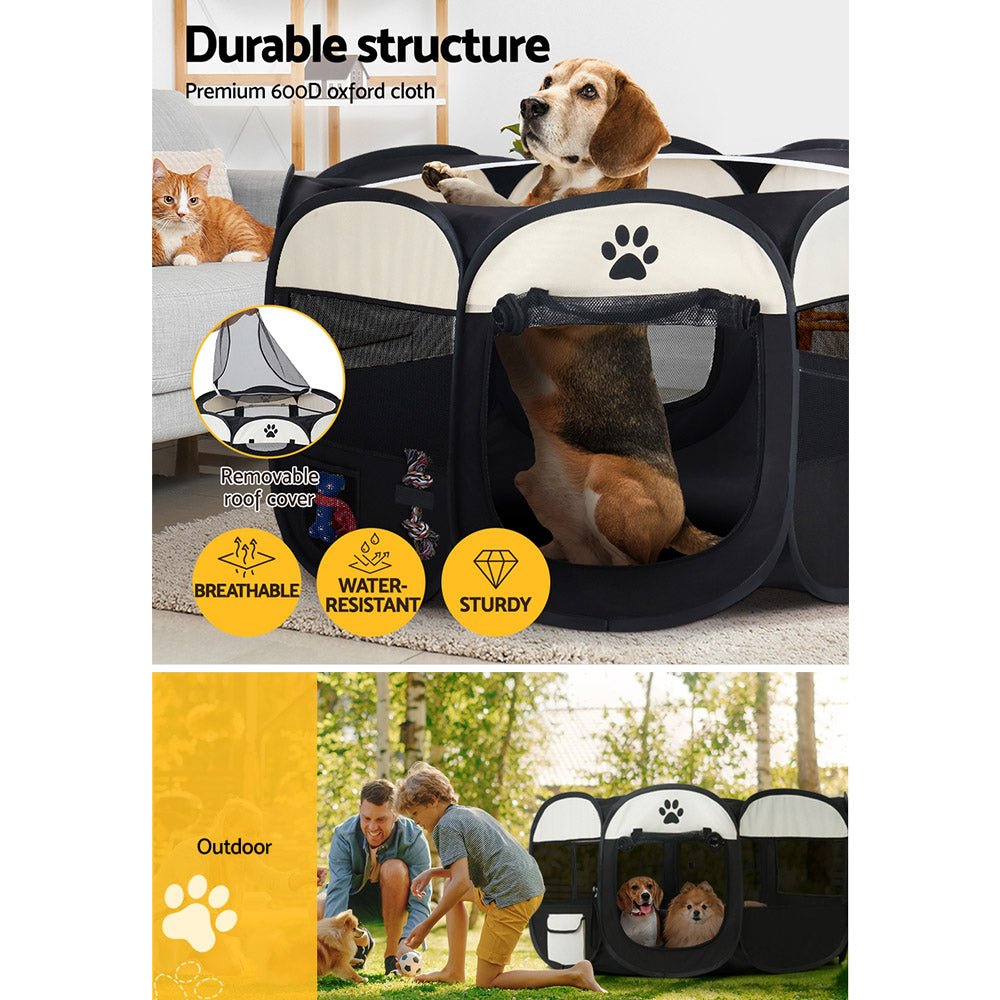 i.Pet Dog Playpen Tent Pet Crate Fence 3XL Enclosure - NuSea