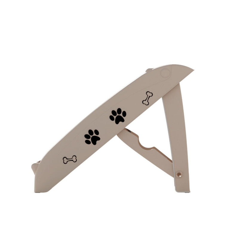 i.Pet Dog Ramp Steps For Bed Sofa Car Pet Stairs Ladder Portable Foldable Beige - NuSea