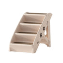 i.Pet Dog Ramp Steps For Bed Sofa Car Pet Stairs Ladder Portable Foldable Beige - NuSea