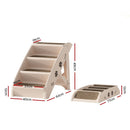 i.Pet Dog Ramp Steps For Bed Sofa Car Pet Stairs Ladder Portable Foldable Beige - NuSea