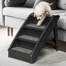 i.Pet Dog Ramp Steps For Bed Sofa Car Pet Stairs Ladder Portable Foldable Black - NuSea