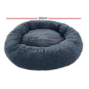 i.Pet Pet Bed Dog Cat 90cm Large Calming Soft Plush Bed Dark Grey - NuSea