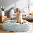 i.Pet Pet Bed Dog Cat 90cm Large Calming Soft Plush Light Grey - NuSea