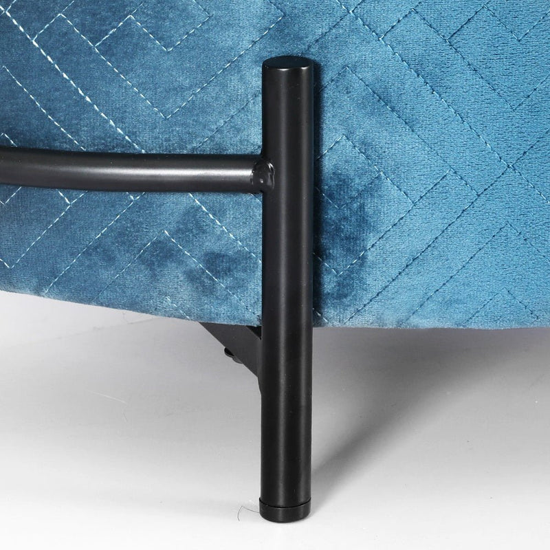 i.Pet Pet Bed Dog Sofa Lounge Cat Calming Couch Raised Blue - NuSea