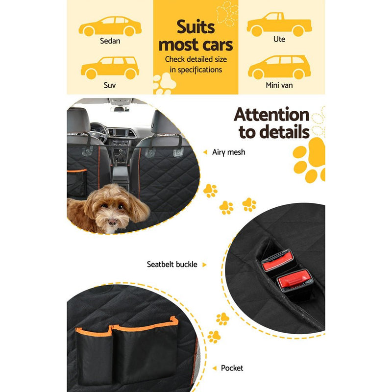 i.Pet Pet Car Seat Cover Dog Hammock Protector Back Waterproof Belt Non Slip Mat - NuSea