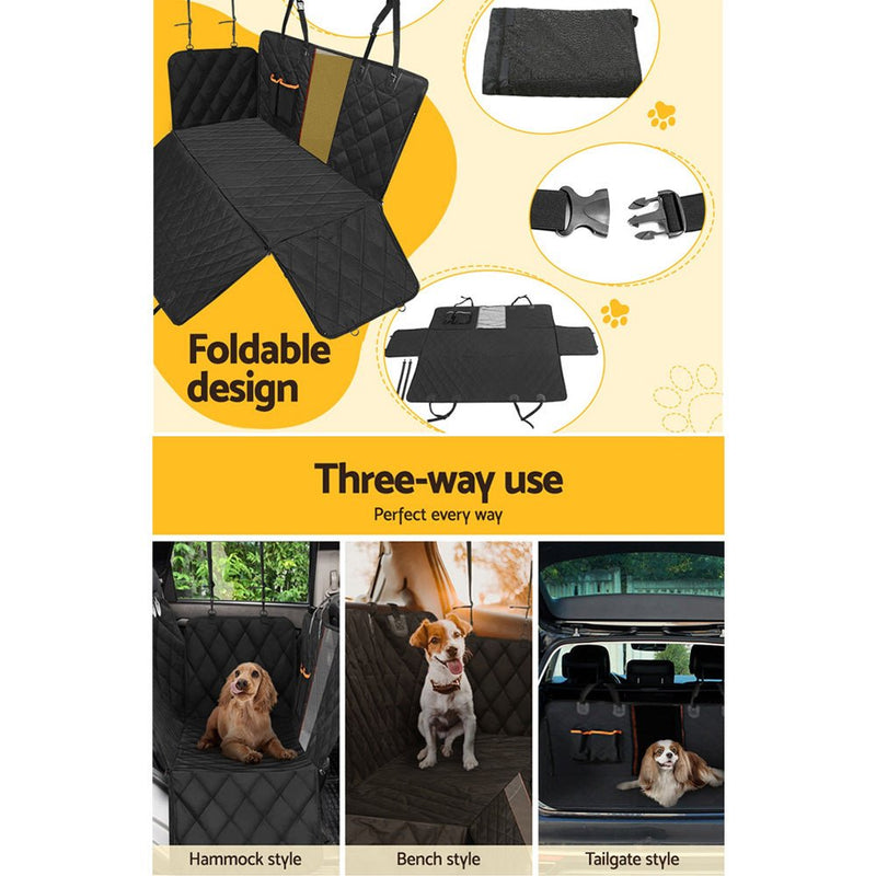 i.Pet Pet Car Seat Cover Dog Protector Hammock Back Waterproof Belt Non Slip Mat - NuSea