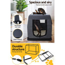 i.Pet Pet Carrier Soft Crate Dog Cat Travel 60x42CM Portable Foldable Car M - NuSea