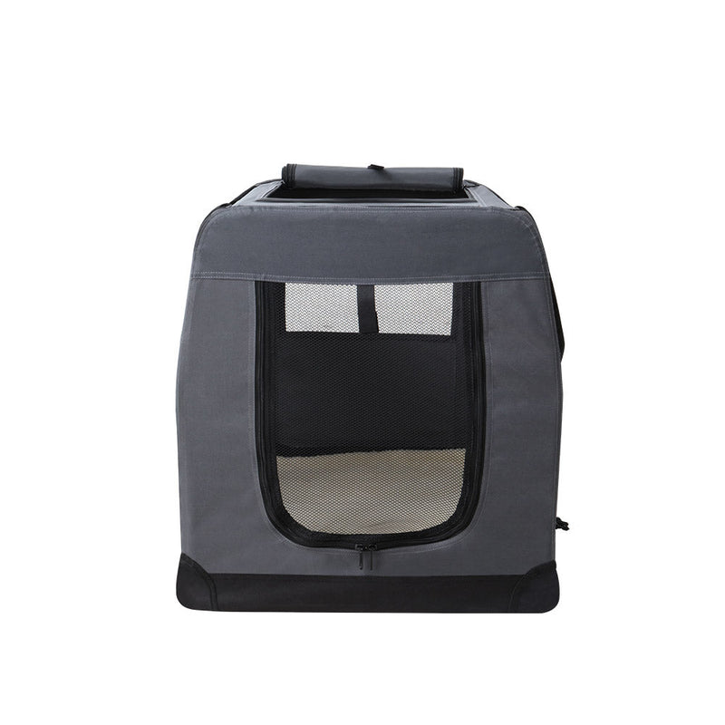 i.Pet Pet Carrier Soft Crate Dog Cat Travel 60x42CM Portable Foldable Car M - NuSea