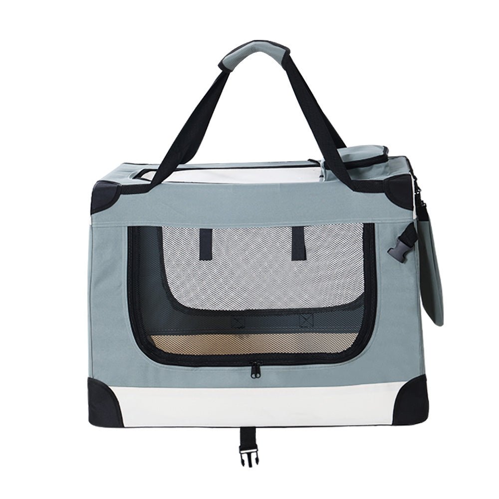 i.Pet Pet Carrier Soft Crate Dog Cat Travel 70x52CM Portable Foldable Car Large - NuSea