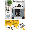i.Pet Pet Carrier Soft Crate Dog Cat Travel 70x52CM Portable Foldable Car Large - NuSea