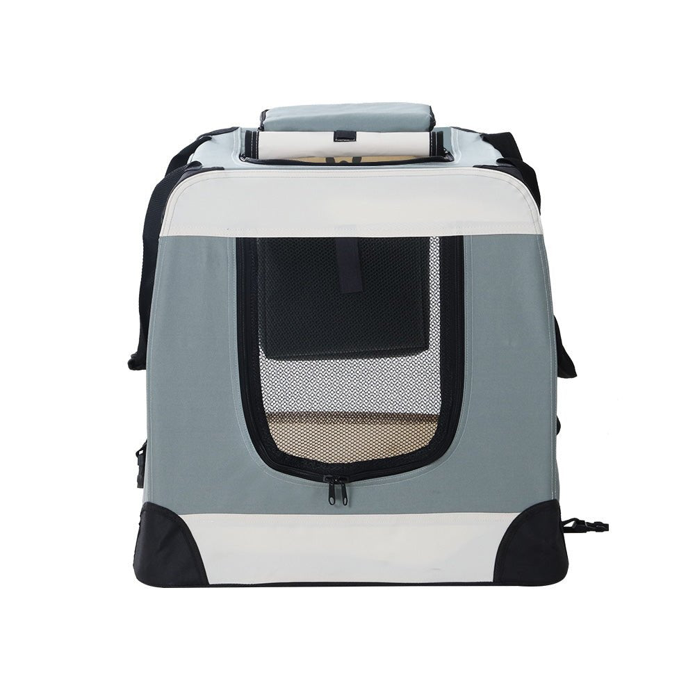 i.Pet Pet Carrier Soft Crate Dog Cat Travel 70x52CM Portable Foldable Car Large - NuSea