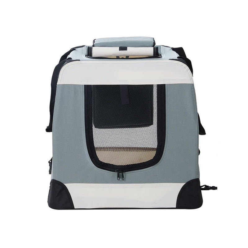 i.Pet Pet Carrier Soft Crate Dog Cat Travel 70x52CM Portable Foldable Car Large - NuSea