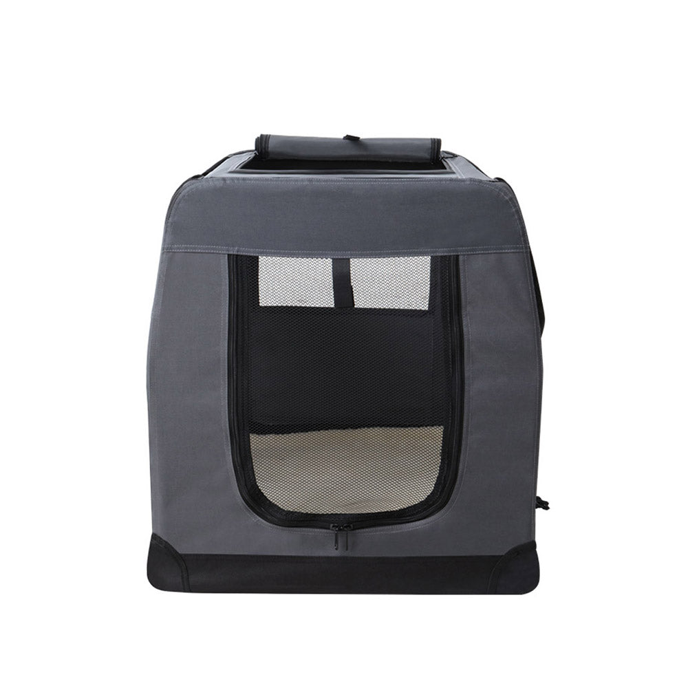 i.Pet Pet Carrier Soft Crate Dog Cat Travel 82x58CM Portable Foldable Car XL - NuSea