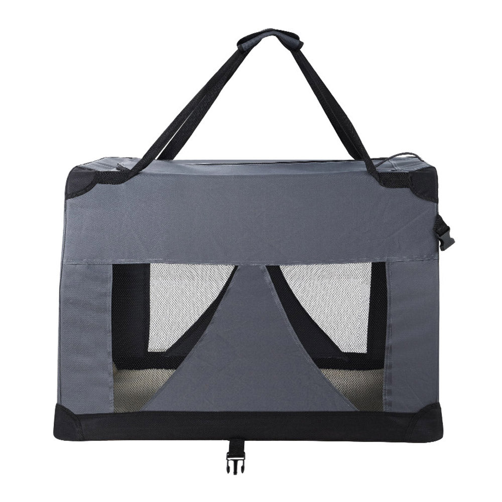 i.Pet Pet Carrier Soft Crate Dog Cat Travel 82x58CM Portable Foldable Car XL - NuSea