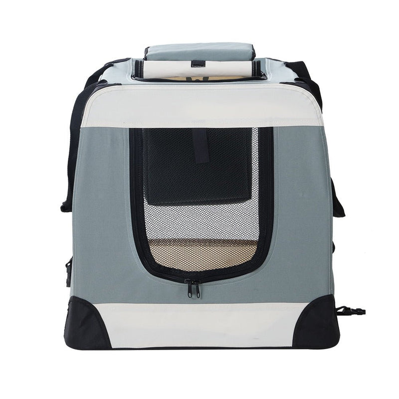 i.Pet Pet Carrier Soft Crate Dog Cat Travel 90x61CM Portable Foldable Car 2XL - NuSea