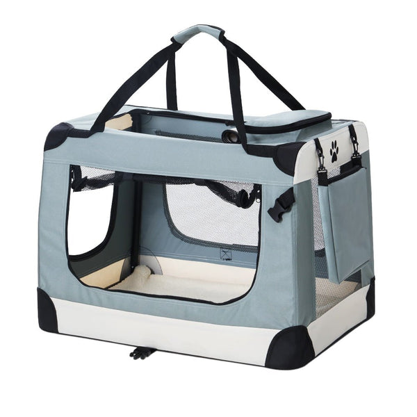 i.Pet Pet Carrier Soft Crate Dog Cat Travel 90x61CM Portable Foldable Car 2XL - NuSea
