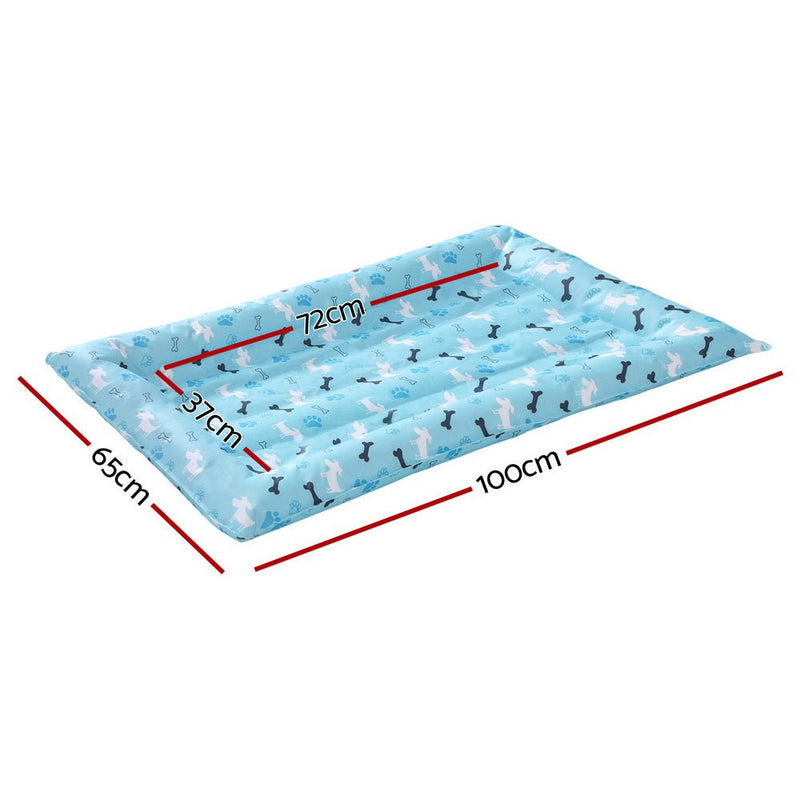 i.Pet Pet Cooling Mat Gel Dog Cat Self - cool Puppy Pad Large Bed Summer Blue - NuSea
