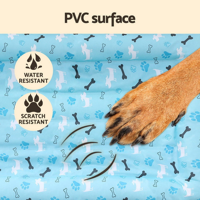 i.Pet Pet Cooling Mat Gel Dog Cat Self - cool Puppy Pad Large Bed Summer Blue - NuSea