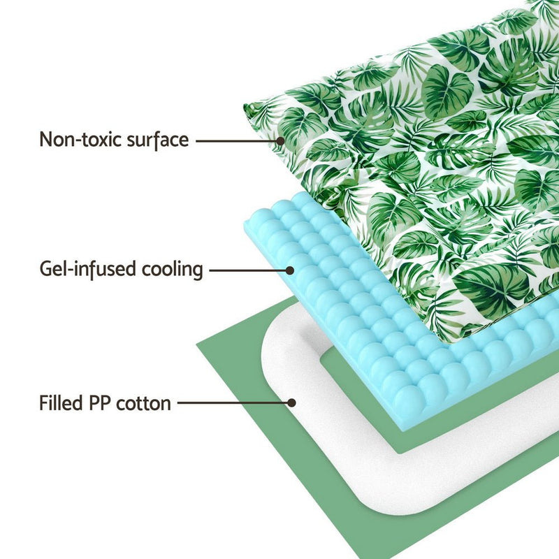 i.Pet Pet Cooling Mat Gel Dog Cat Self - cool Puppy Pad Large Bed Summer Green - NuSea