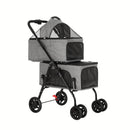 i.Pet Pet Stroller 2 - tier Dog Pram Large Cat Carrier Travel Pushchair Foldable - NuSea